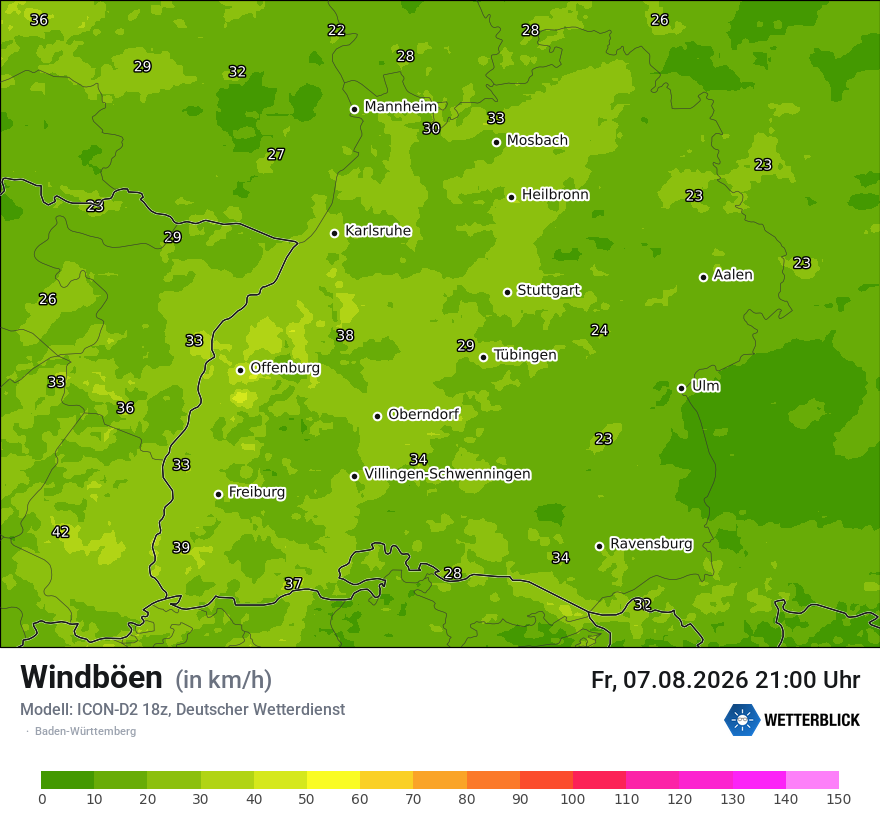 Maximale Windböen