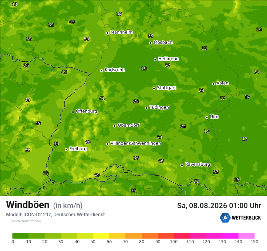 Maximale Windböen