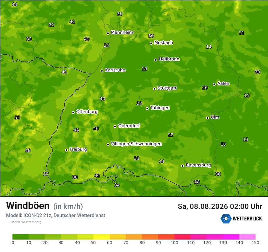 Maximale Windböen