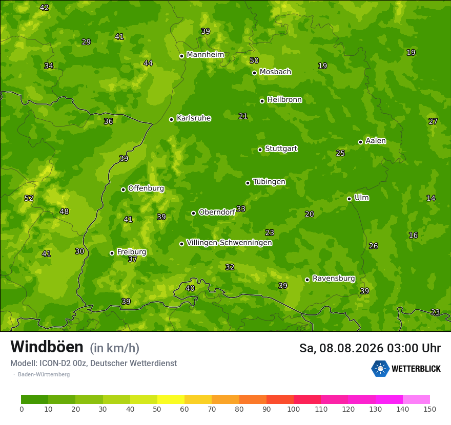 Maximale Windböen