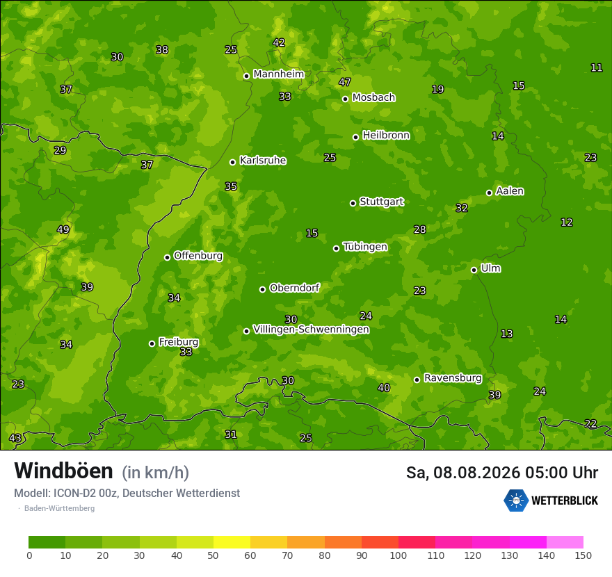 Maximale Windböen