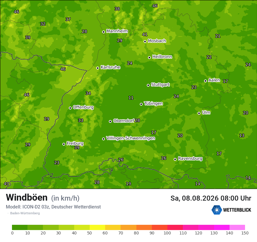 Maximale Windböen