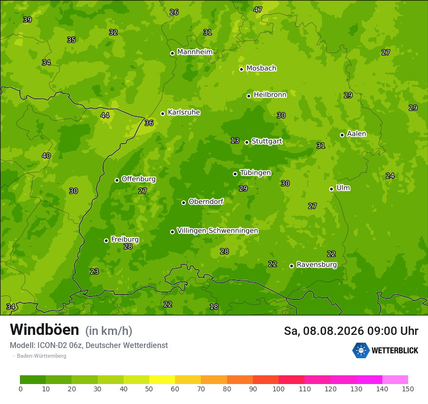 Maximale Windböen