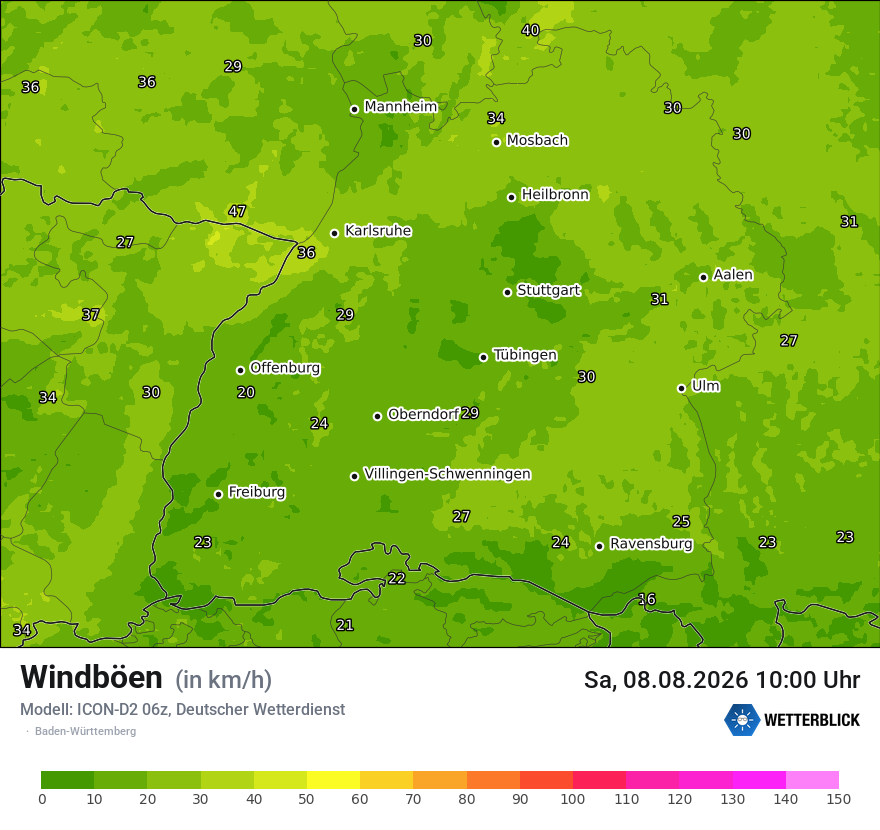 Maximale Windböen