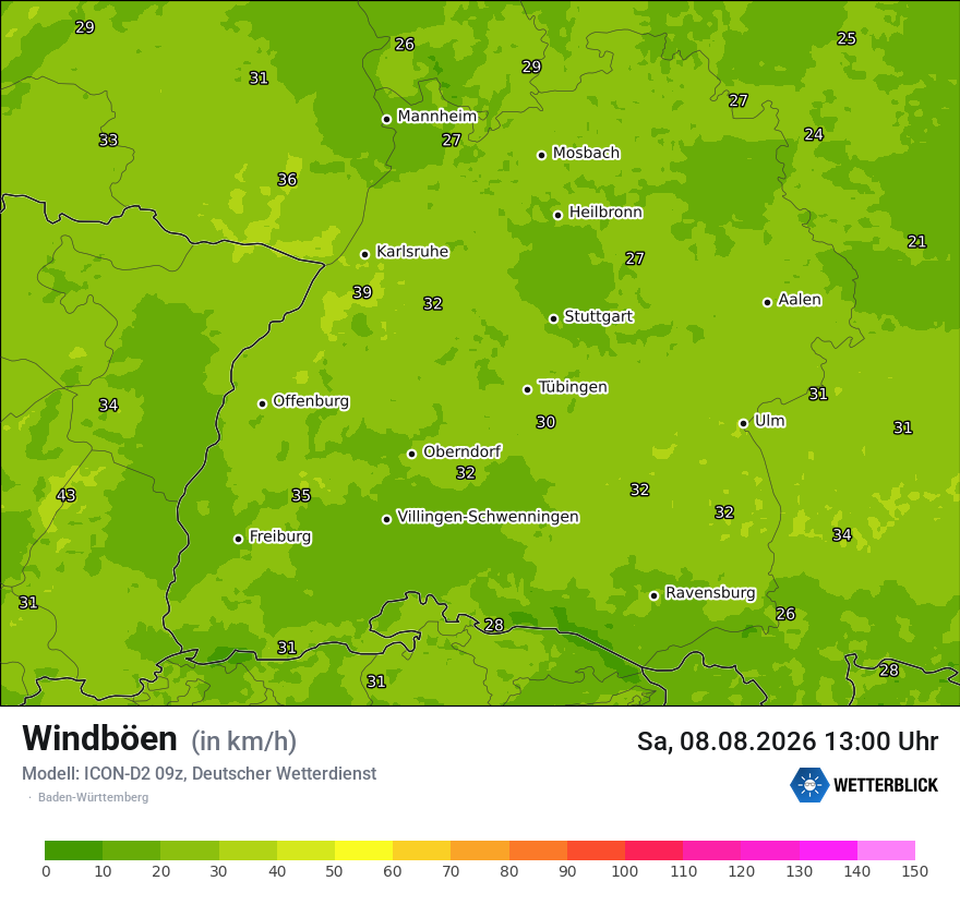 Maximale Windböen