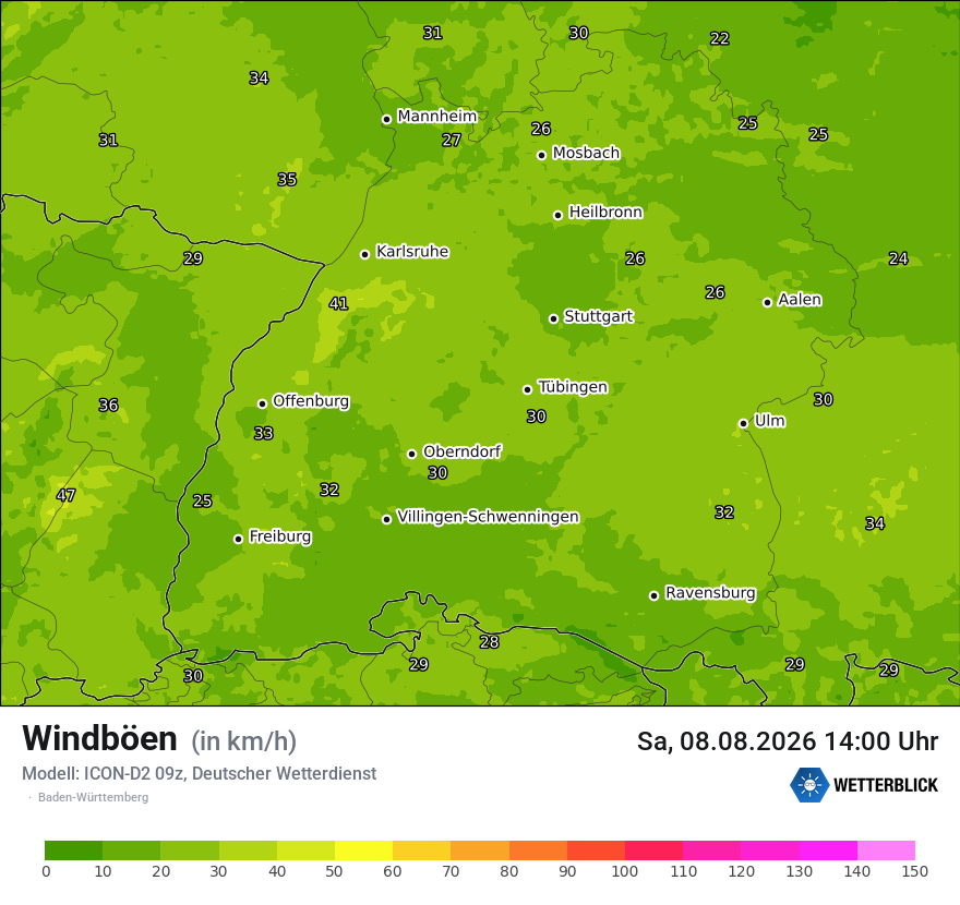 Maximale Windböen