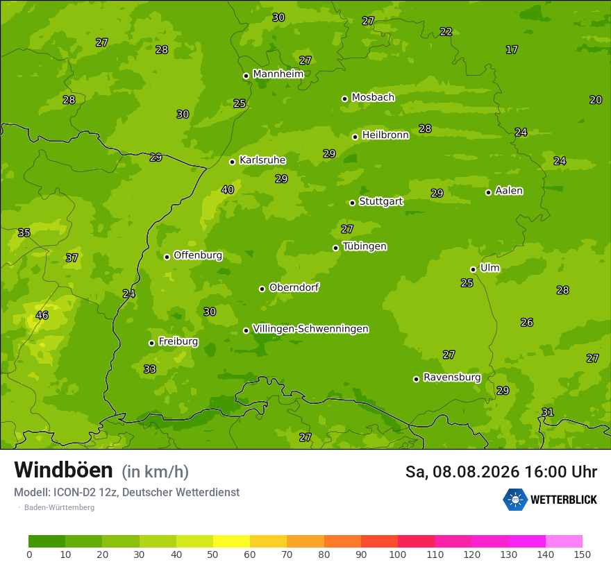 Maximale Windböen