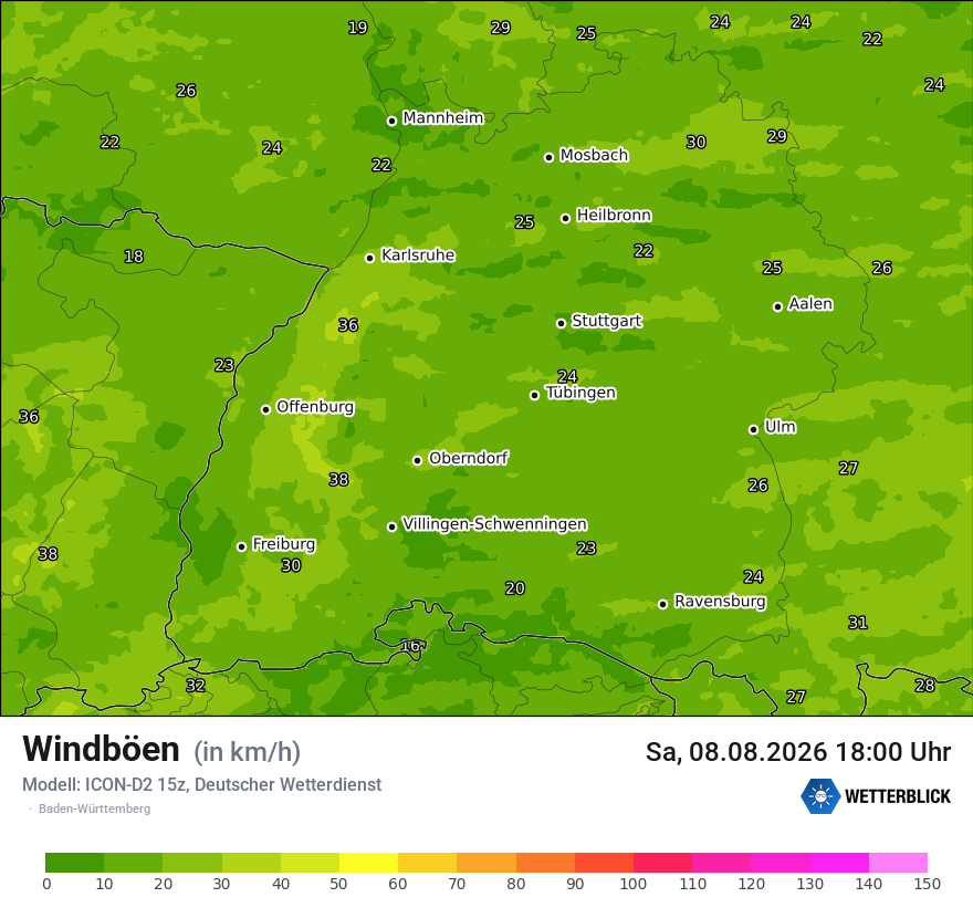 Maximale Windböen