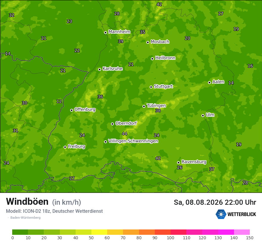 Maximale Windböen