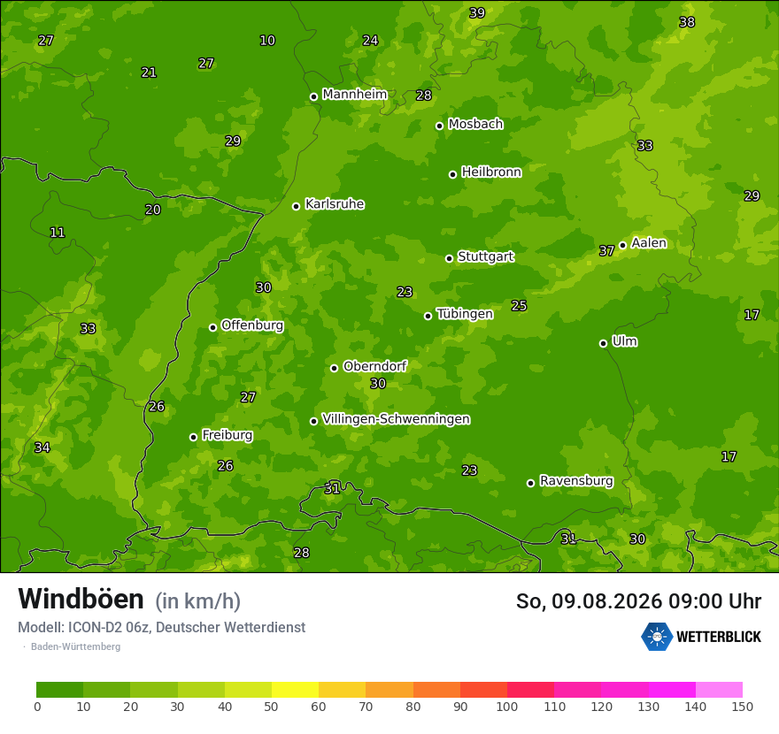 Maximale Windböen