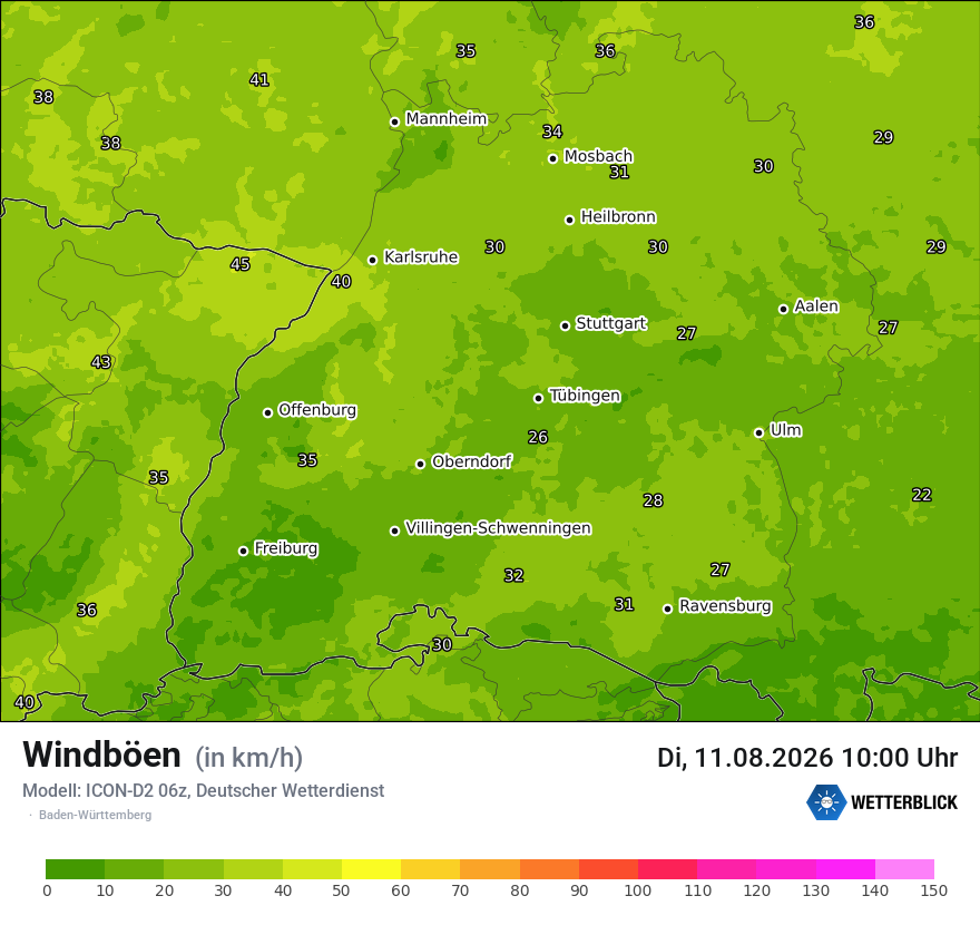 Maximale Windböen