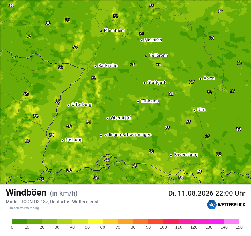 Maximale Windböen