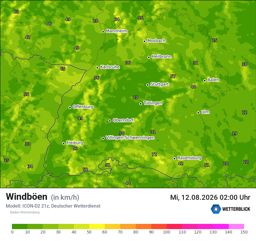 Maximale Windböen