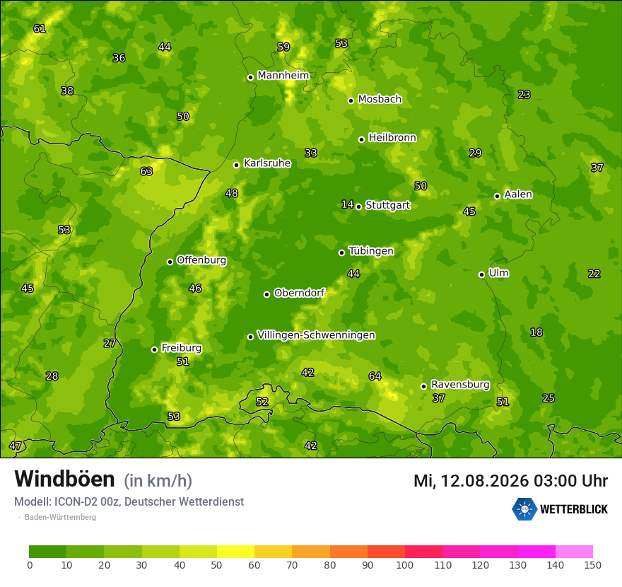 Maximale Windböen