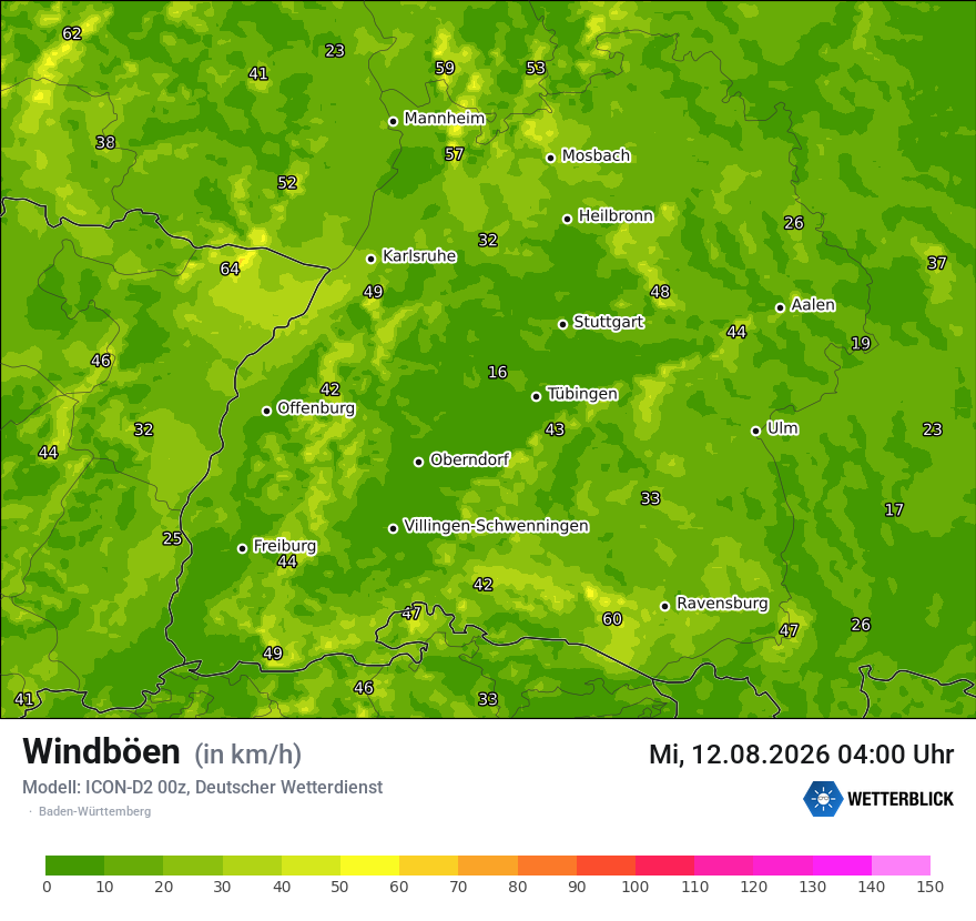 Maximale Windböen