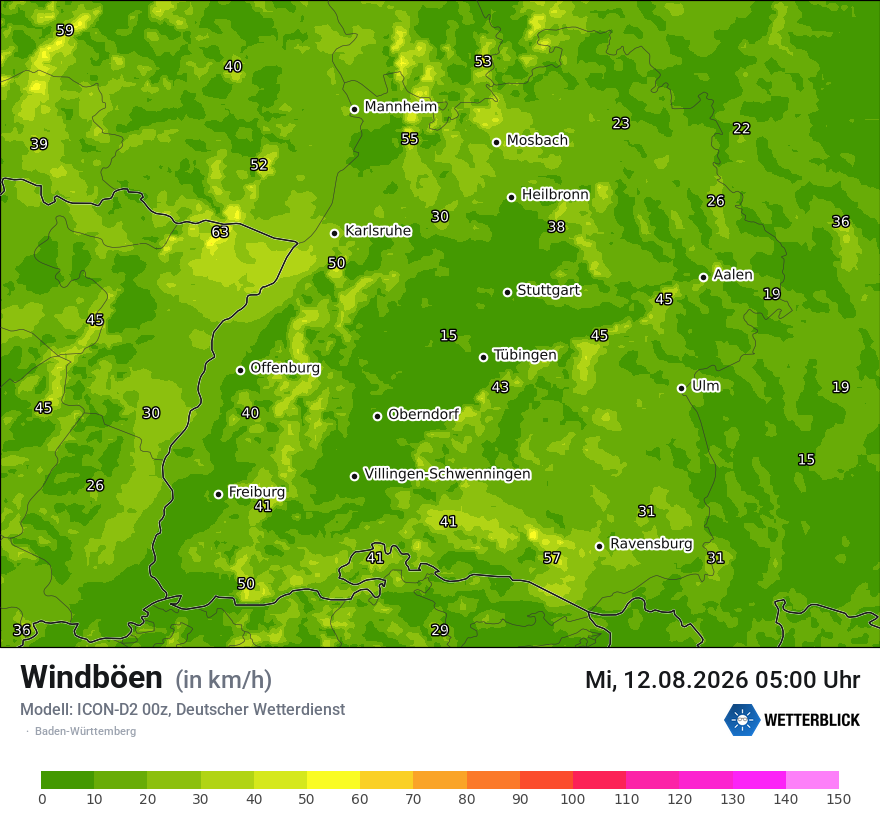 Maximale Windböen