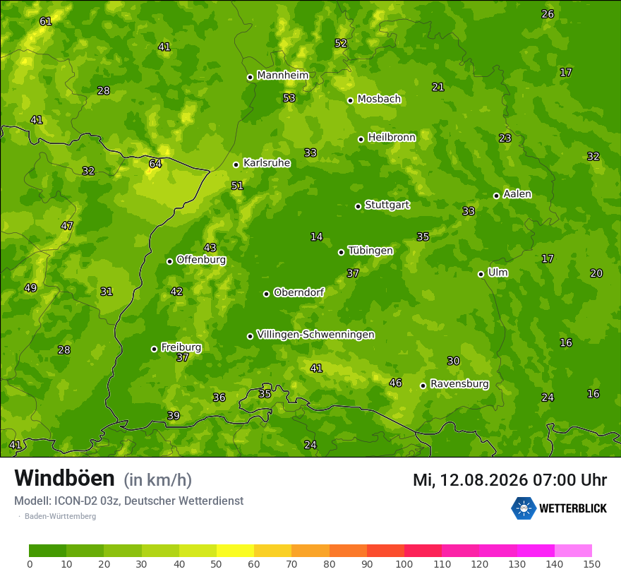 Maximale Windböen