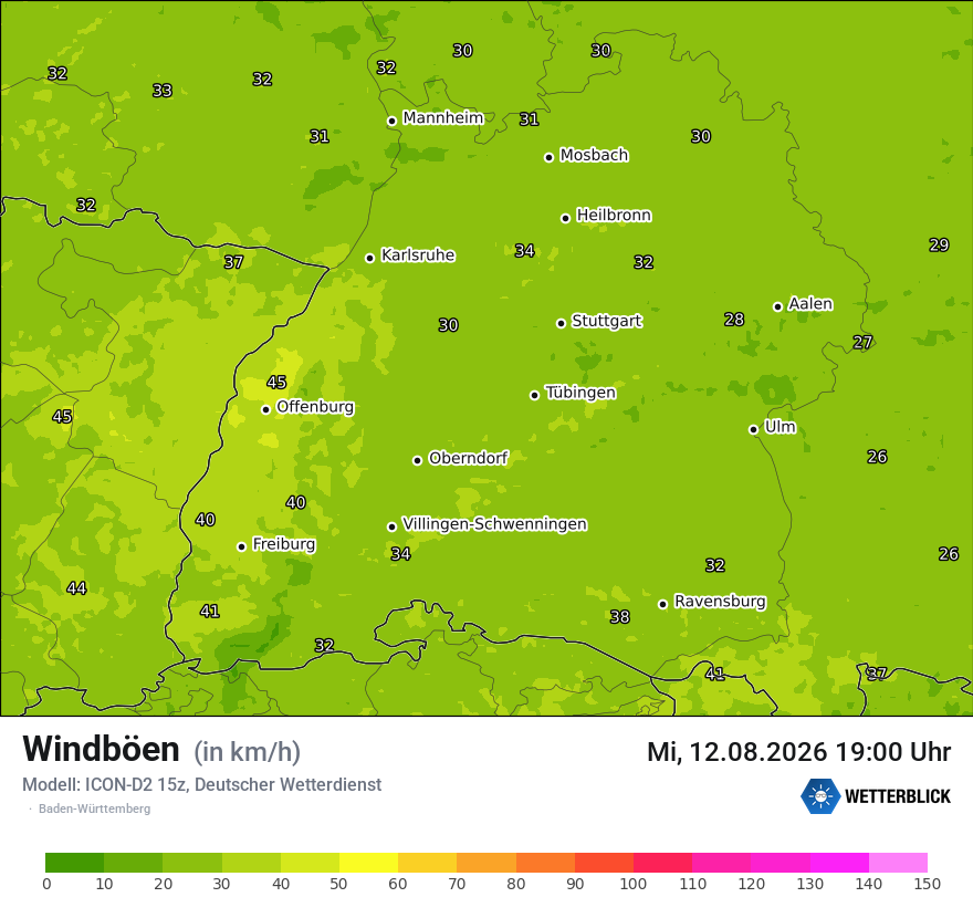Maximale Windböen