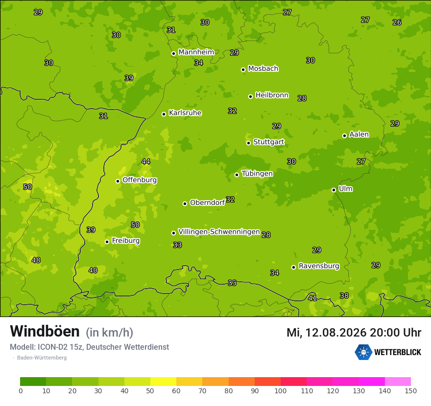 Maximale Windböen