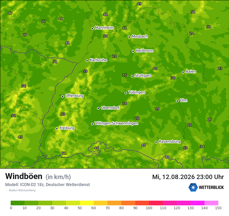 Maximale Windböen