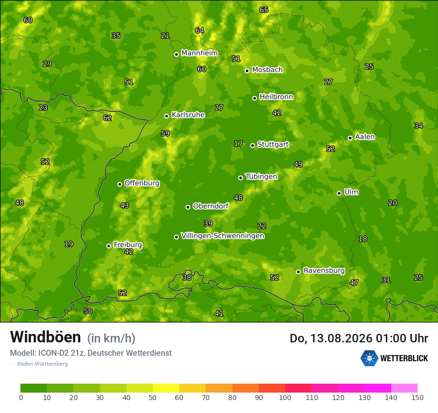 Maximale Windböen