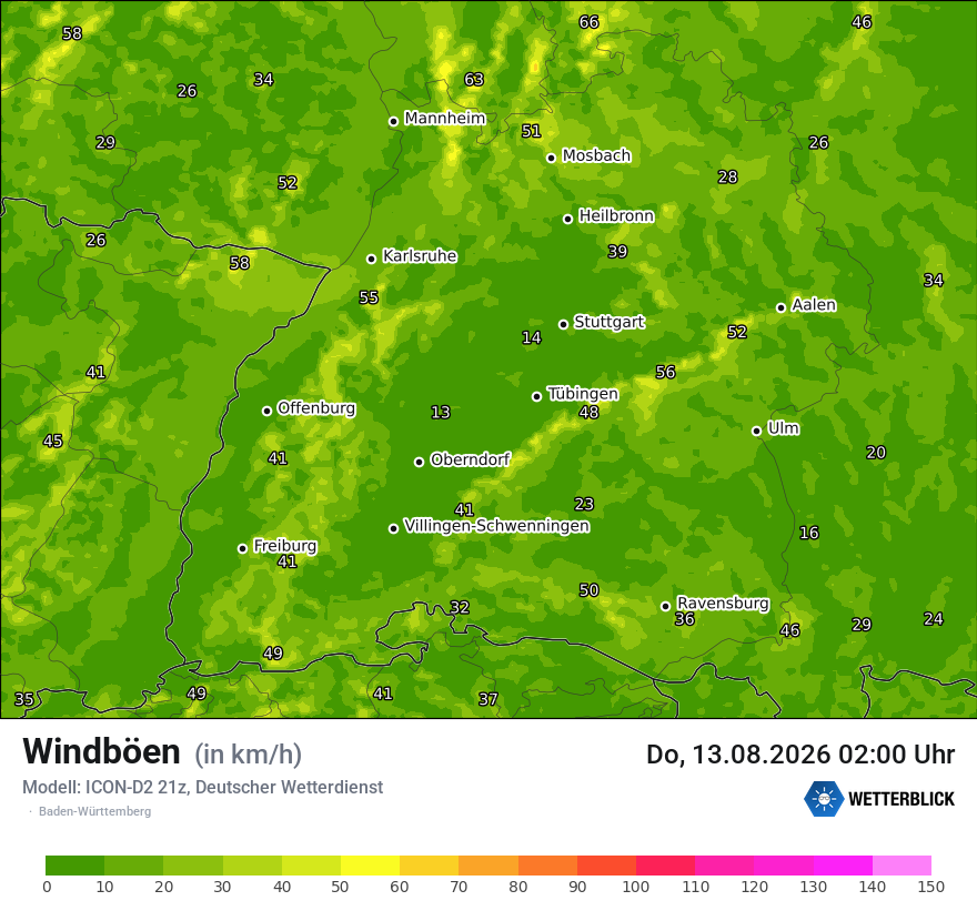 Maximale Windböen