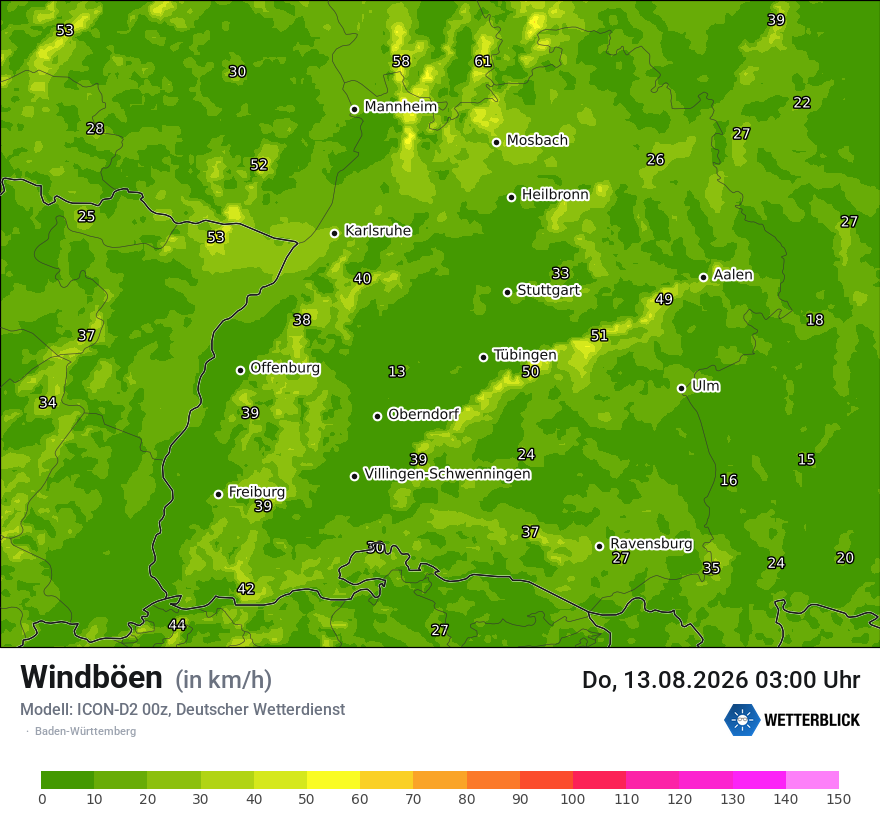 Maximale Windböen