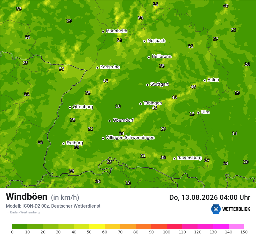 Maximale Windböen