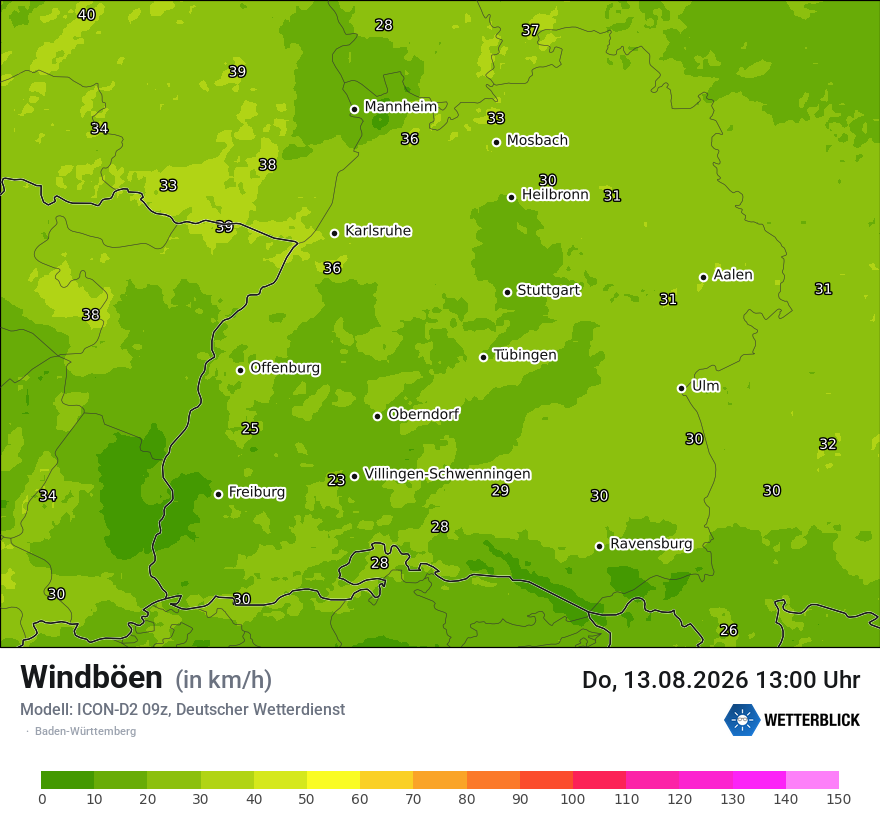 Maximale Windböen