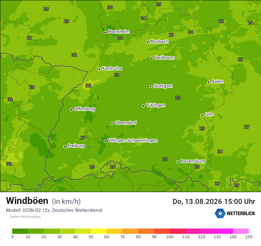 Maximale Windböen