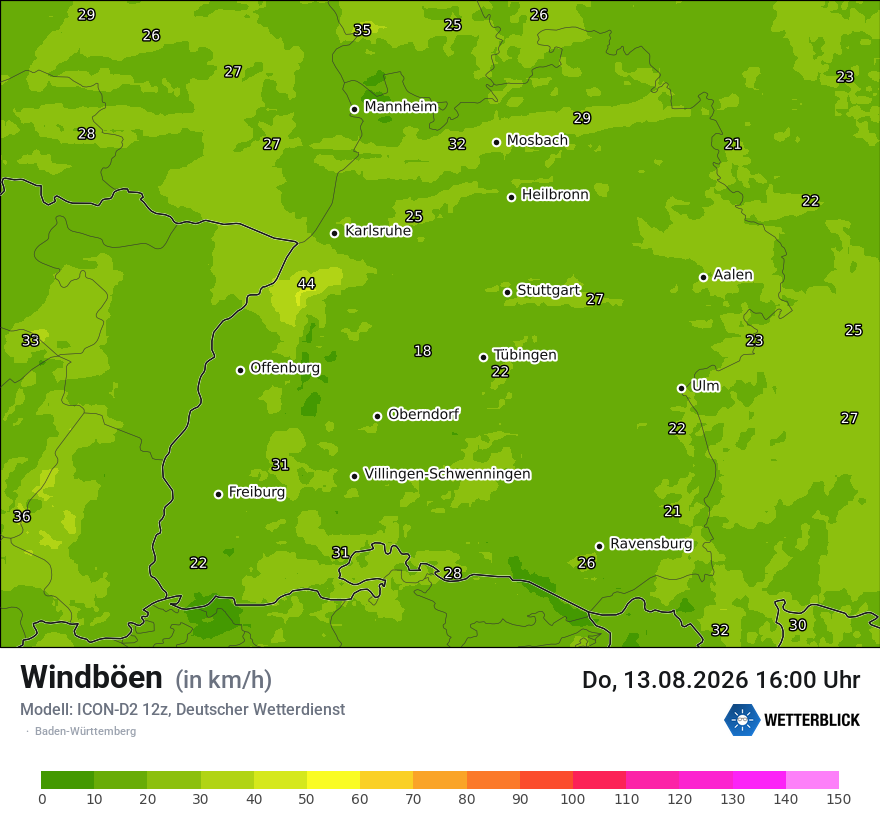 Maximale Windböen