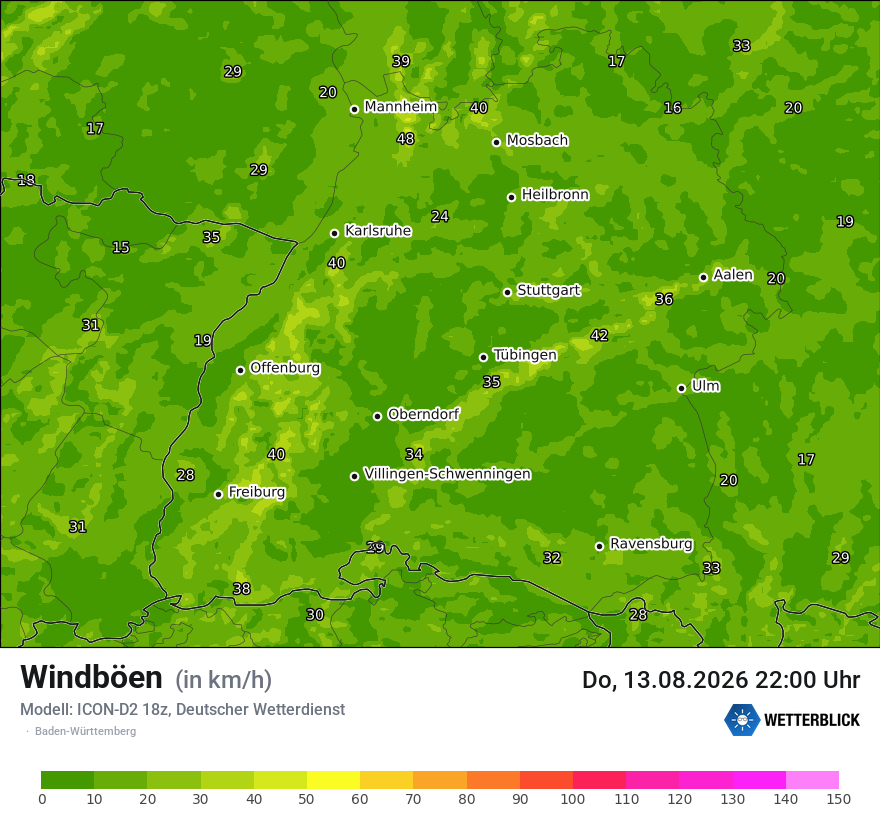 Maximale Windböen