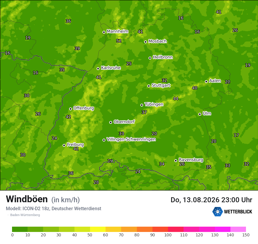 Maximale Windböen