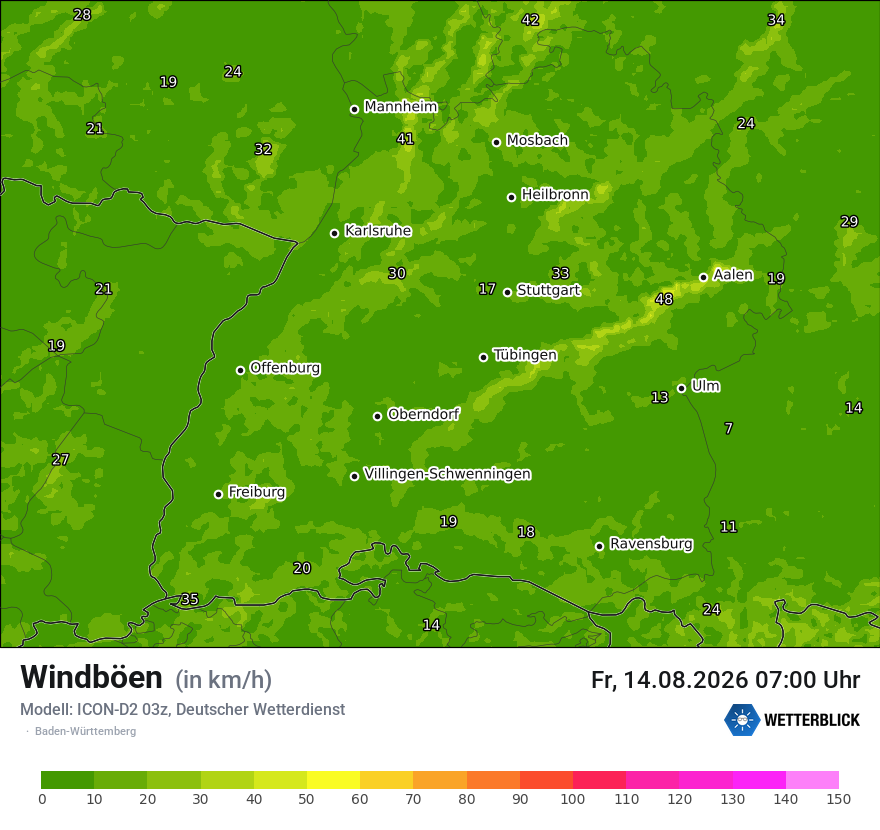 Maximale Windböen