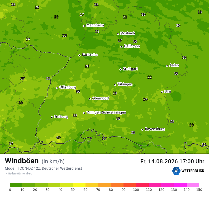 Maximale Windböen