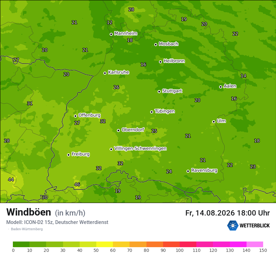 Maximale Windböen