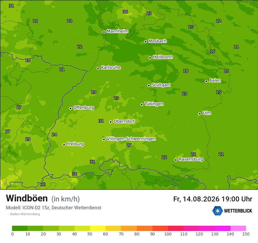 Maximale Windböen