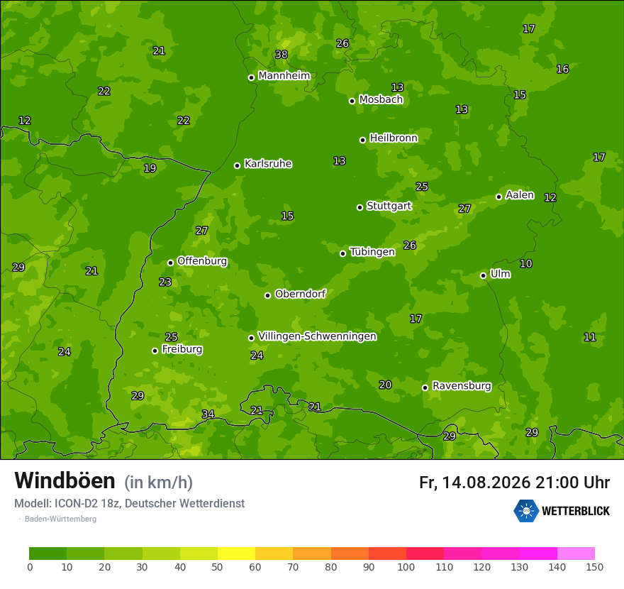 Maximale Windböen