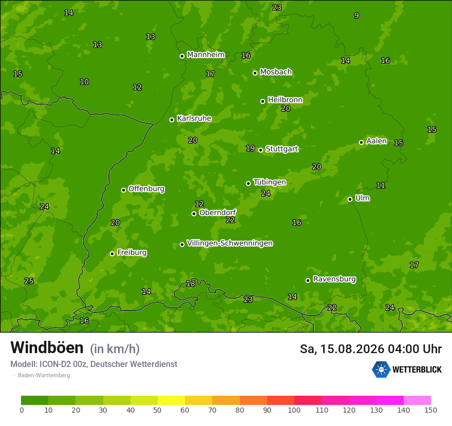Maximale Windböen