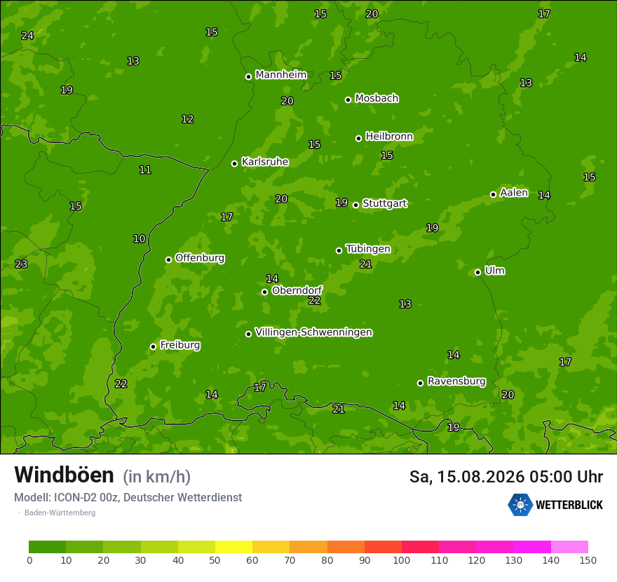 Maximale Windböen