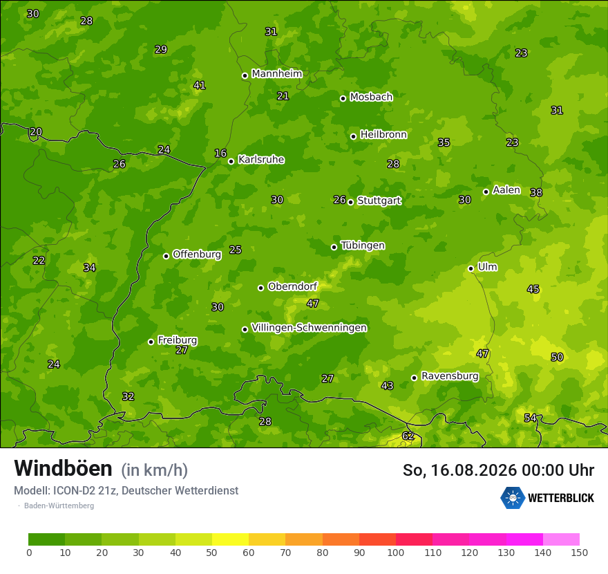 Maximale Windböen