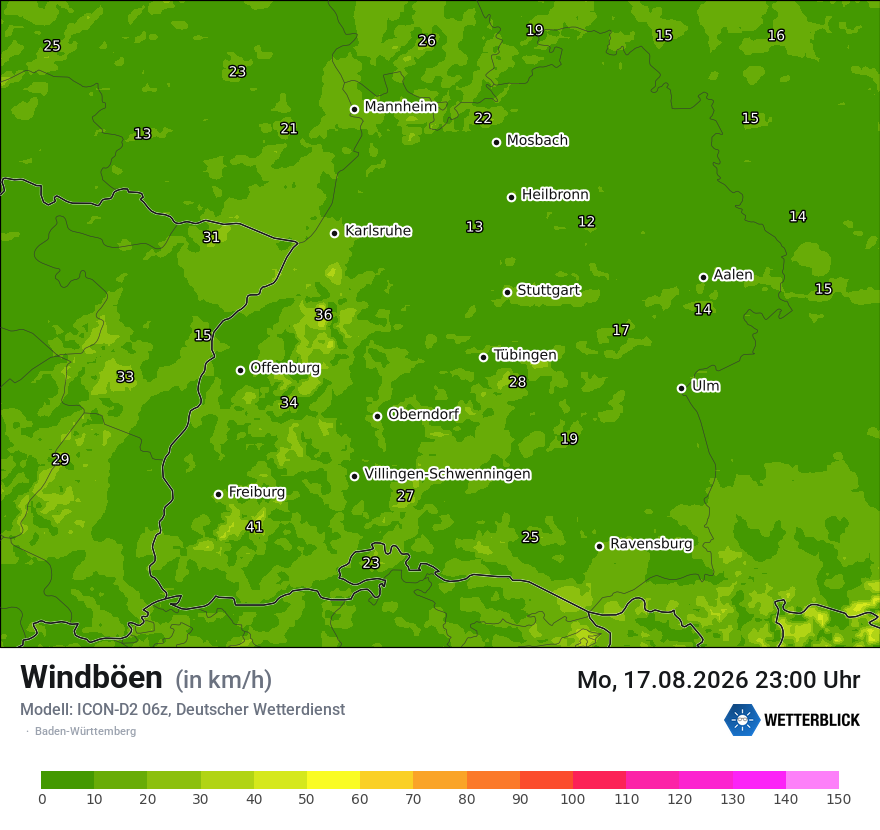 Maximale Windböen