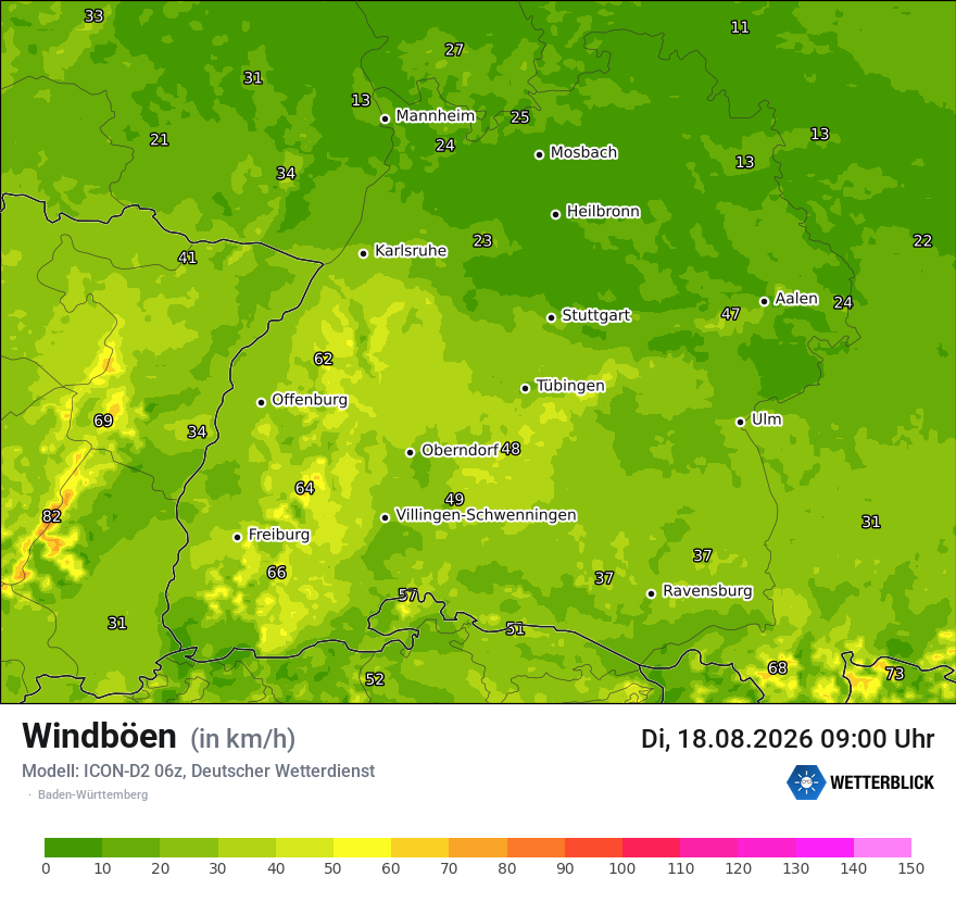 Maximale Windböen