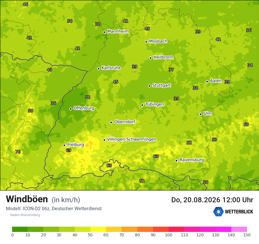 Maximale Windböen