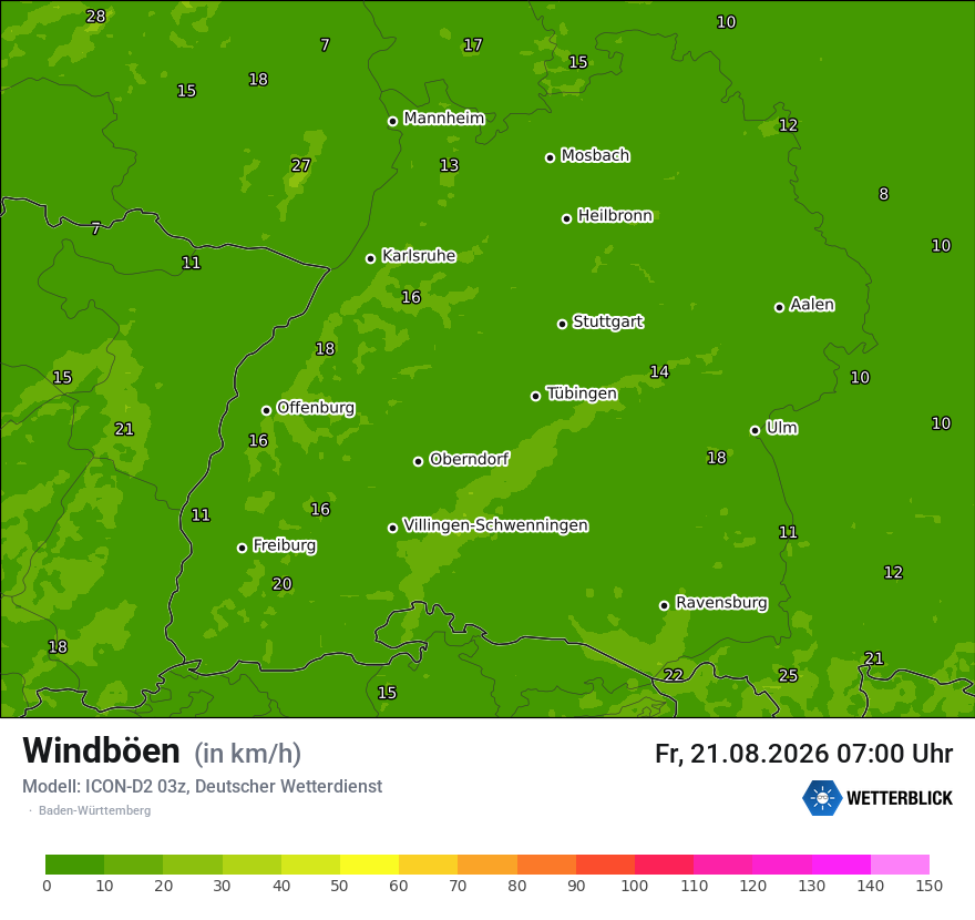 Maximale Windböen