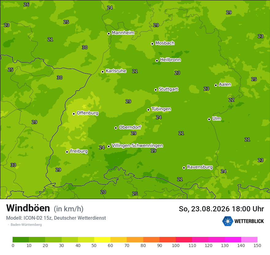 Maximale Windböen