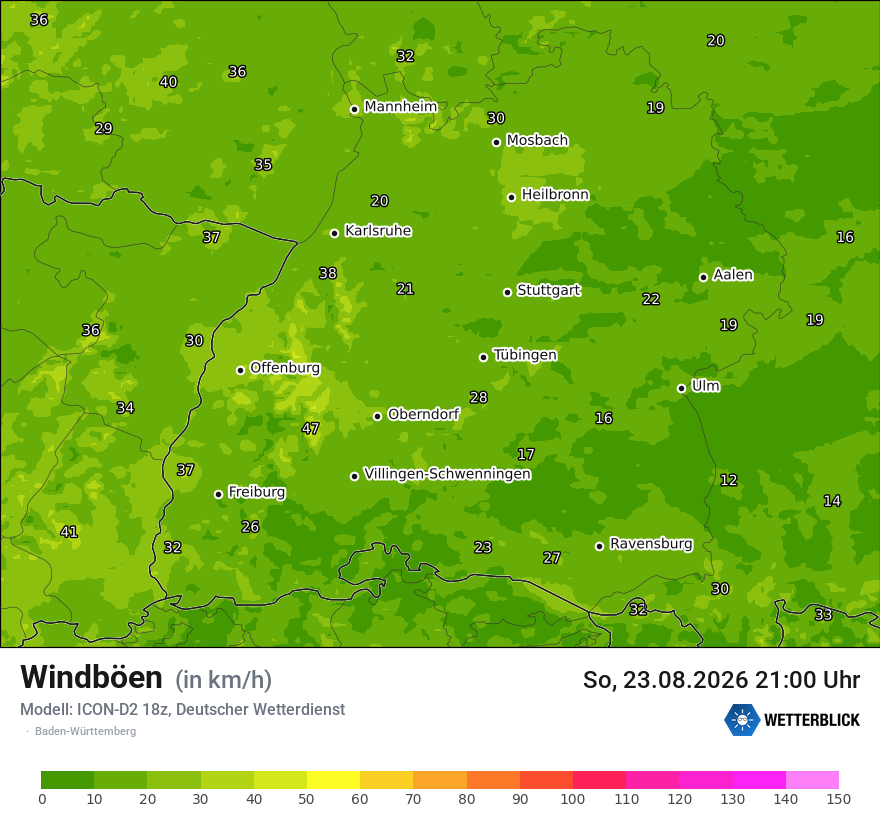 Maximale Windböen