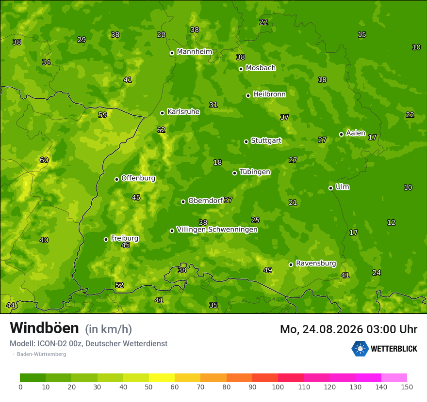 Maximale Windböen
