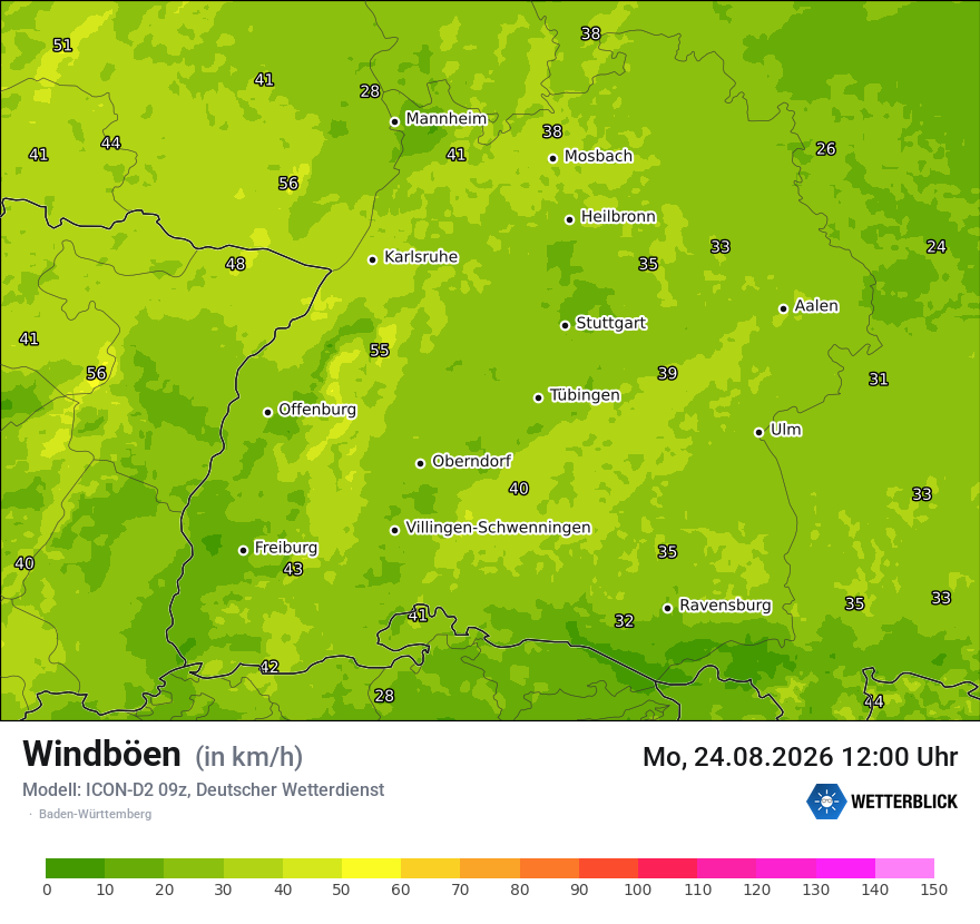 Maximale Windböen
