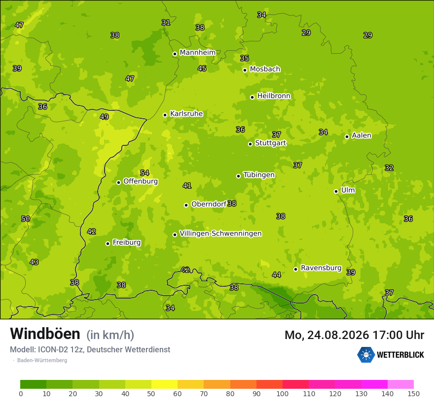 Maximale Windböen
